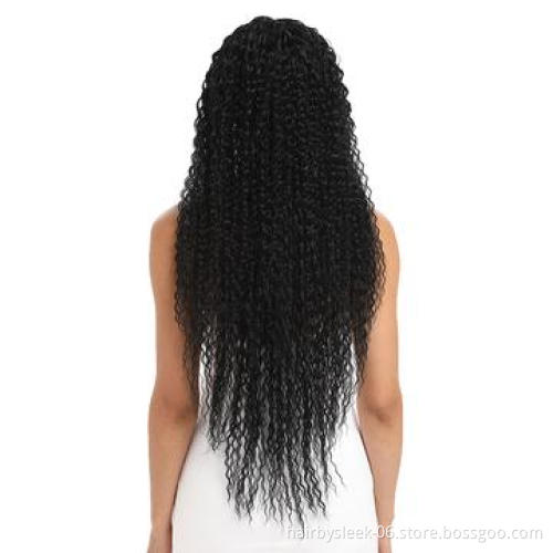 Long Curly Blonde Ombre Kinky Curl Lace Front Wig Heat Resistant Fiber Synthetic hair Lace Wigs For Black Women